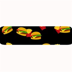 Hamburgers And French Fries Pattern Large Bar Mats by Valentinaart