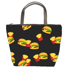 Hamburgers And French Fries Pattern Bucket Bags by Valentinaart