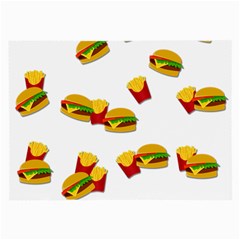 Hamburgers And French Fries  Large Glasses Cloth by Valentinaart