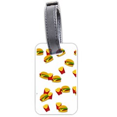 Hamburgers And French Fries  Luggage Tags (one Side)  by Valentinaart