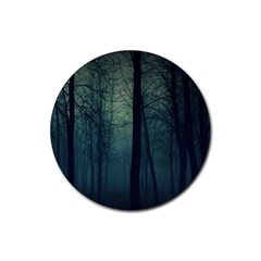 Dark Forest Rubber Round Coaster (4 Pack)  by Brittlevirginclothing