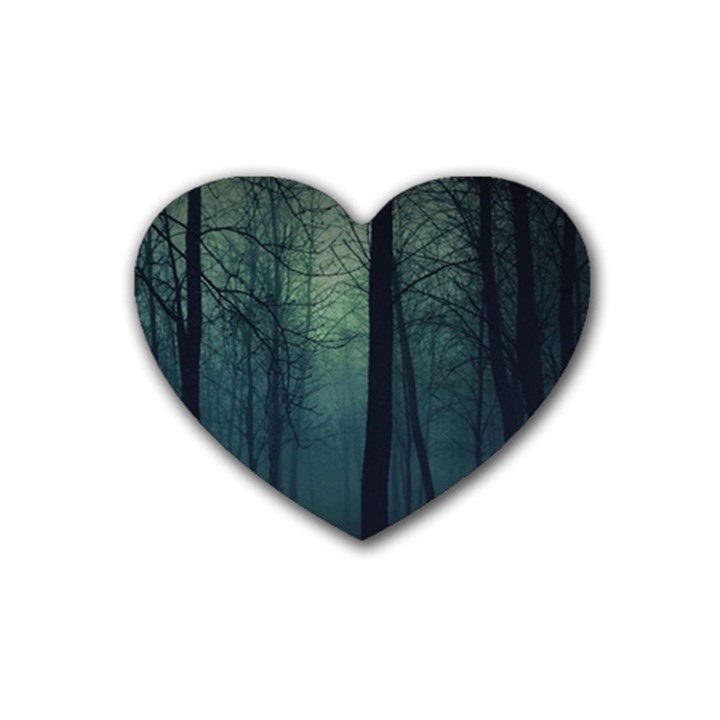 Dark forest Rubber Coaster (Heart) 