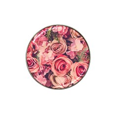 Beautiful Pink Roses Hat Clip Ball Marker (4 Pack) by Brittlevirginclothing