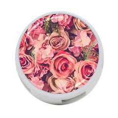 Beautiful Pink Roses 4-port Usb Hub (one Side) by Brittlevirginclothing