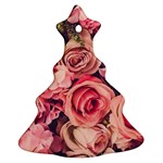Beautiful pink roses Christmas Tree Ornament (Two Sides) Front