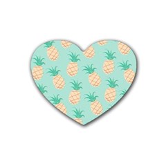 Pineapple Heart Coaster (4 Pack)  by Brittlevirginclothing
