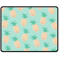 Pineapple Double Sided Fleece Blanket (medium)  by Brittlevirginclothing