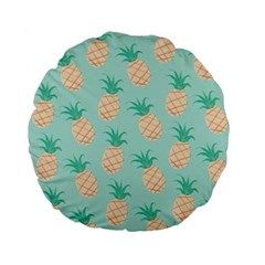 Pineapple Standard 15  Premium Flano Round Cushions by Brittlevirginclothing