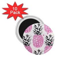 Pink Pineapple 1 75  Magnets (10 Pack)  by Brittlevirginclothing