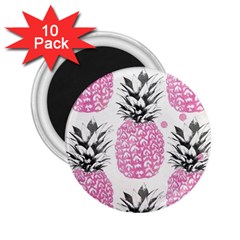 Pink Pineapple 2 25  Magnets (10 Pack)  by Brittlevirginclothing