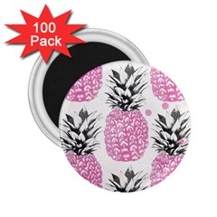 Pink Pineapple 2 25  Magnets (100 Pack)  by Brittlevirginclothing