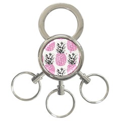 Pink Pineapple 3-ring Key Chains by Brittlevirginclothing