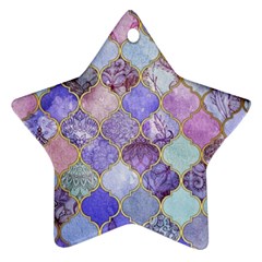 Blue Moroccan Mosaic Ornament (star) by Brittlevirginclothing