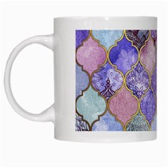 Blue Moroccan Mosaic White Mugs by Brittlevirginclothing