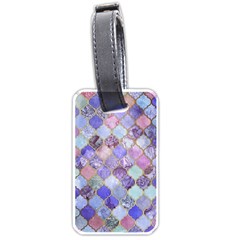 Blue Moroccan Mosaic Luggage Tags (one Side)  by Brittlevirginclothing