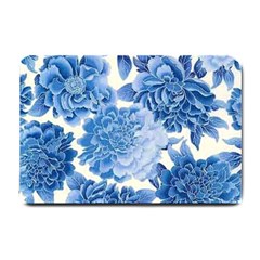 Blue Flower Small Doormat  by Brittlevirginclothing