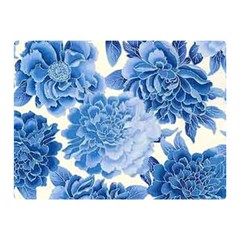 Blue Flower Double Sided Flano Blanket (mini)  by Brittlevirginclothing