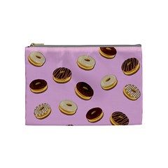 Donuts Pattern - Pink Cosmetic Bag (medium)  by Valentinaart