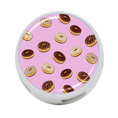 Donuts Pattern - Pink 4-port Usb Hub (two Sides)  by Valentinaart