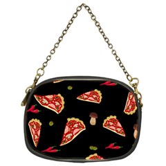 Pizza Slice Patter Chain Purses (one Side)  by Valentinaart