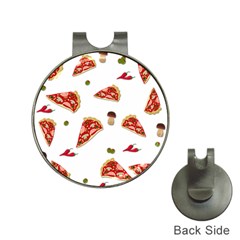 Pizza Pattern Hat Clips With Golf Markers by Valentinaart