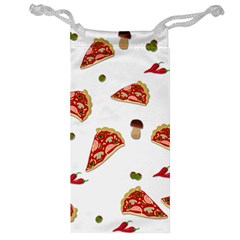 Pizza Pattern Jewelry Bag by Valentinaart