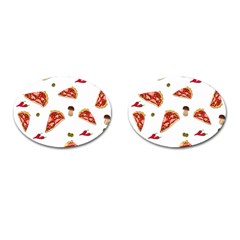 Pizza Pattern Cufflinks (oval)