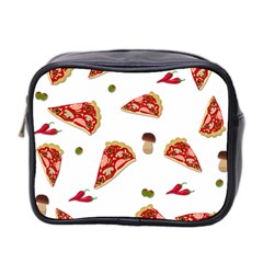 Pizza Pattern Mini Toiletries Bag 2-side by Valentinaart