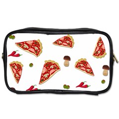Pizza Pattern Toiletries Bags by Valentinaart