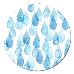 Rain Drops Magnet 5  (round) by Brittlevirginclothing