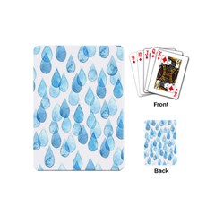 Rain Drops Playing Cards (mini)  by Brittlevirginclothing