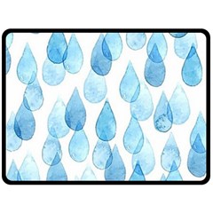 Rain Drops Double Sided Fleece Blanket (large)  by Brittlevirginclothing
