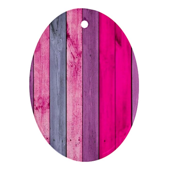 Pink wood Ornament (Oval)