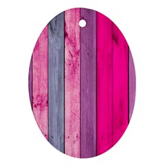 Pink Wood Oval Ornament (two Sides) by Brittlevirginclothing