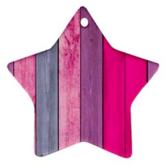 Pink Wood Star Ornament (two Sides) by Brittlevirginclothing