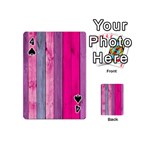 Pink wood Playing Cards 54 (Mini)  Front - Spade4