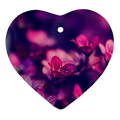 Blurry Flowers Ornament (heart) by Brittlevirginclothing