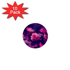 Blurry Flowers 1  Mini Buttons (10 Pack)  by Brittlevirginclothing