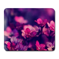 Blurry Flowers Large Mousepads by Brittlevirginclothing