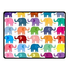Cute Colorful Elephants Fleece Blanket (small) by Brittlevirginclothing