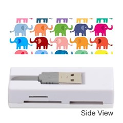 Cute Colorful Elephants Memory Card Reader (stick) 