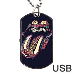 The Rolling Stones  Dog Tag Usb Flash (two Sides) by Brittlevirginclothing
