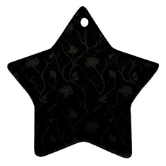 Dark Silvered Flower Star Ornament (two Sides) by Brittlevirginclothing