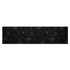 Dark Silvered Flower Satin Scarf (oblong) by Brittlevirginclothing