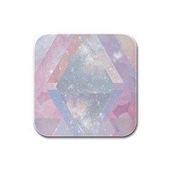 Pastel Crystal Rubber Square Coaster (4 Pack)  by Brittlevirginclothing