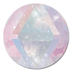 Pastel Crystal Magnet 5  (round) by Brittlevirginclothing