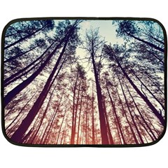 Up View Forest Fleece Blanket (mini) by Brittlevirginclothing