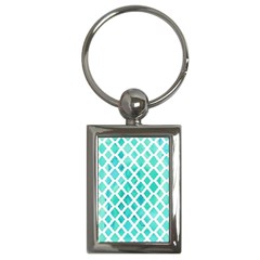 Blue Mosaic Key Chains (rectangle)  by Brittlevirginclothing