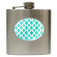 Blue Mosaic Hip Flask (6 Oz) by Brittlevirginclothing