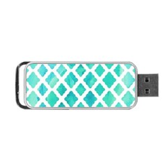 Blue Mosaic Portable Usb Flash (two Sides) by Brittlevirginclothing